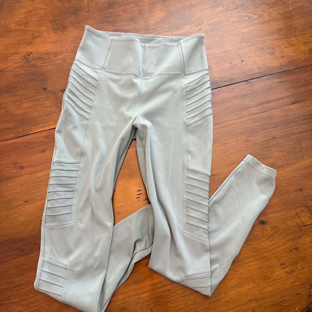 Athleta Delancey Moto Tight Leggings in Grey